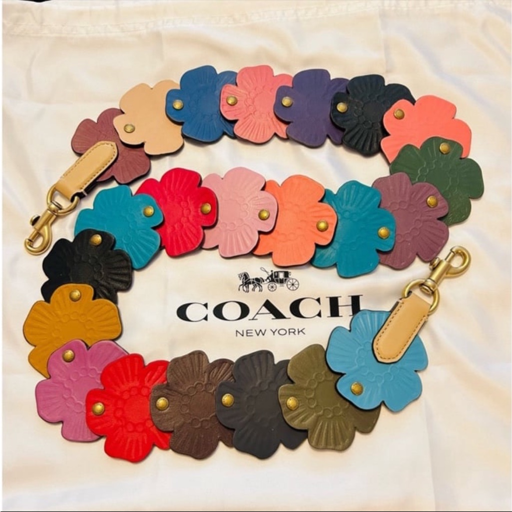Extremely Rare Coach Remade Tea Rose Novelty Strap